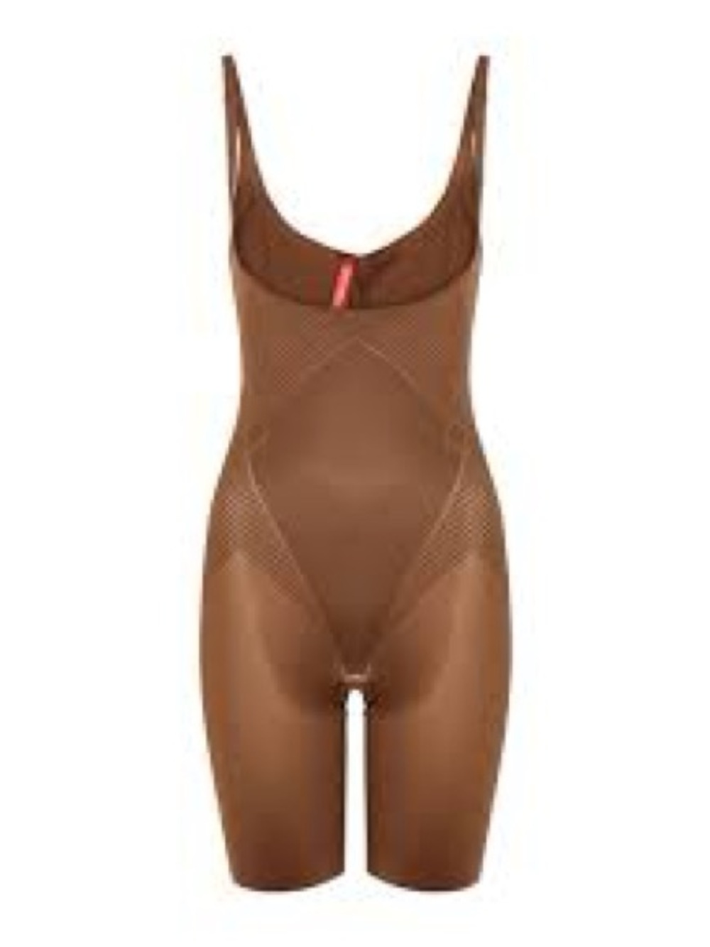 NWT SPANX Chestnut  Brown Open Bust Midthigh Bodysuit Thinstincts2 2X